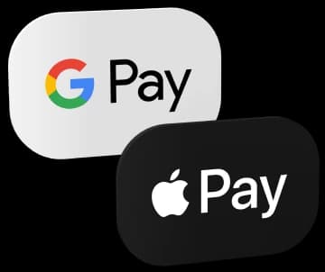 image of google and apple logos overlayed on top of each other