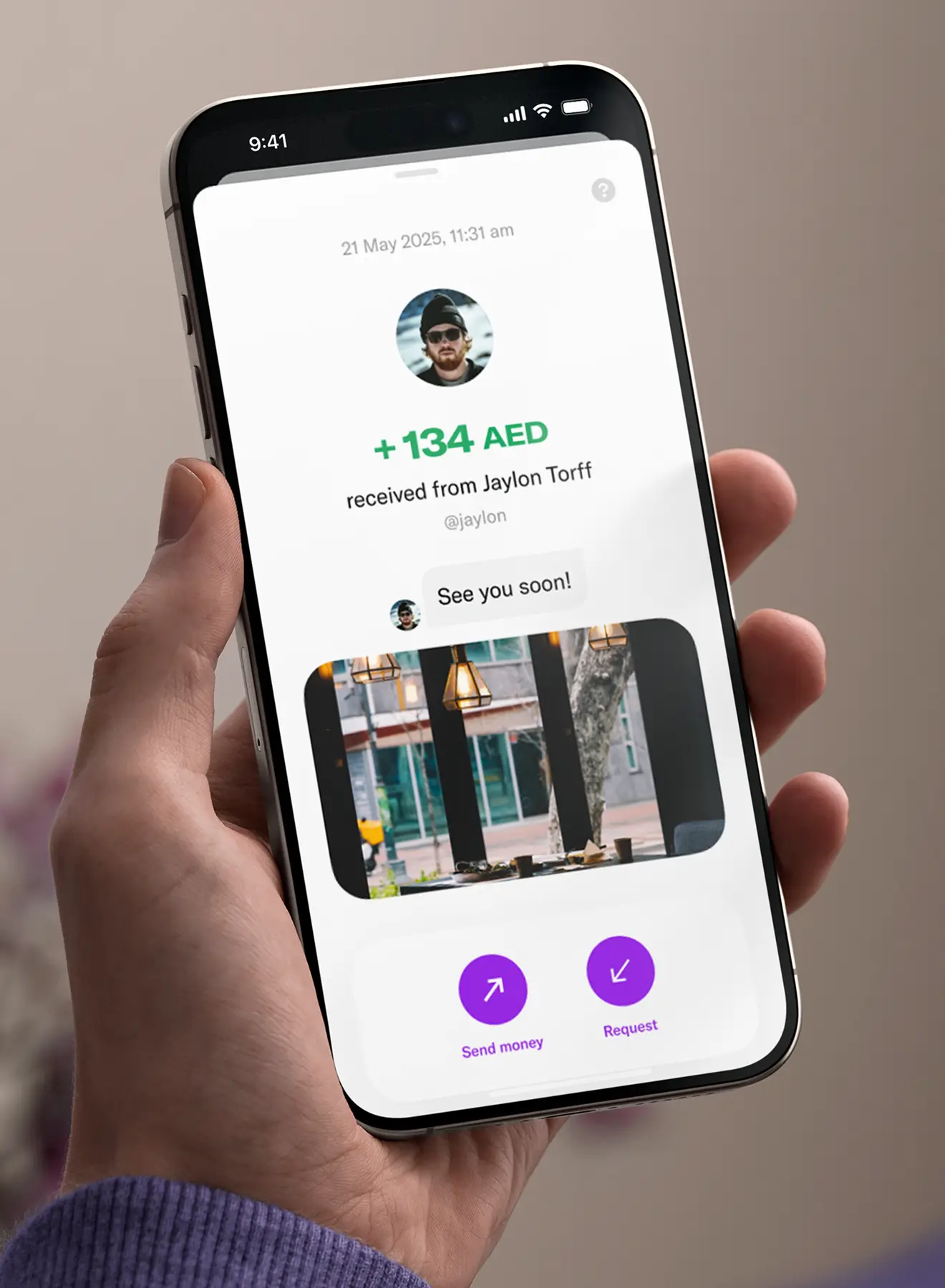 Receive money instantly through one simple app